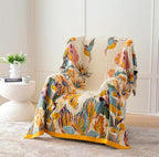 MSGKV Boho Throw Blanket Queen Size 90"x90" Cotton Blanket - Image 4