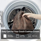 Leather Look Couch Cushion Covers Sofa Seat Slipcovers Sets Couches Furniture - Image 9
