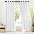NICETOWN White 100% Blackout 90 inch Curtains by NICETOWN