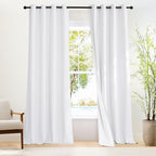 NICETOWN White 100% Blackout 90 inch Curtains by NICETOWN