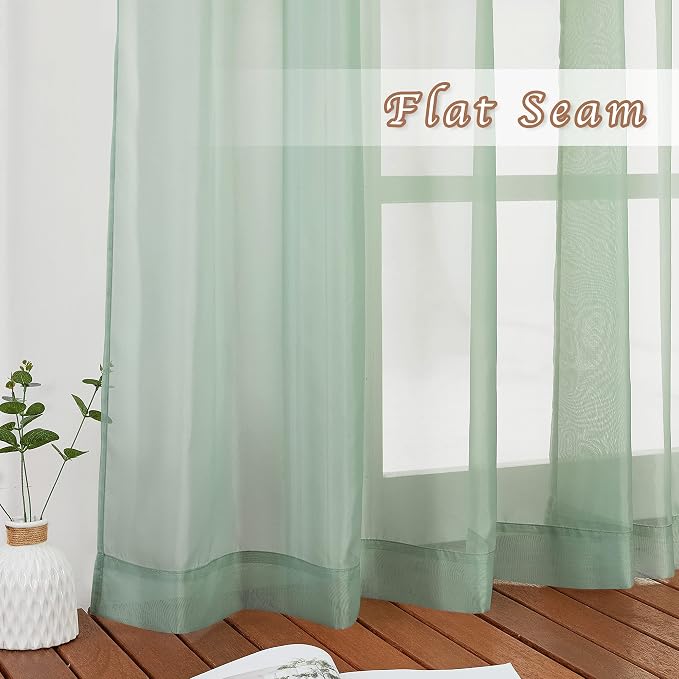 NICETOWN Sheer Curtains 96" Long - Image 6