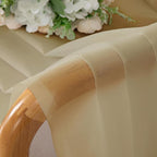 OWENIE Gold Sheer Curtains 84 Inch Length 2 Panels Set, Light Filtering Voile - Image 7