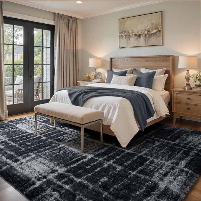 6x9 Ft Large Shag Rugs for Living Room Decor, Tie-Dyed Ultra Soft Fluffy Furry - Image 2