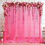 Hot Pink Tulle Backdrop Curtain - Image 2