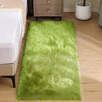 Goolela Lime Green Fluffy Runner Rug 2x6 Faux Fur Fuzzy Furry Rugs by Goolela
