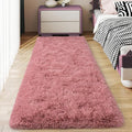 Soft Runner Rugs for Bedroom Hallways, 2x5 Blush Pink Fluffy Shag Throw Area by Ailyei