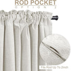 100% Blackout Shield Linen Blackout Curtains - Image 4