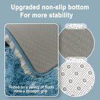 Soft Runner Rugs for Bedroom Hallways, 2x6 Abstract Blue Fluffy Shag Throw Area - Image 6