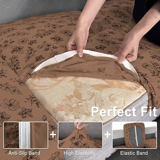 Leather Look Couch Cushion Covers Sofa Seat Slipcovers Sets Couches Furniture - Image 4