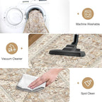 Yamaziot Washable Runner Rug, 2x5 Non-Slip Boho Vintage Hallway Rug Runner - Image 5