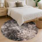 IOHOUZE Abstract Round Area Rug 6 Ft Washable Circle Rugs Large Round Rug Non - Image 7