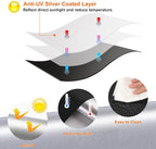 100% Black Out Window Cover Portable Blackout Shades Adhesive Thermal Blackout - Image 4