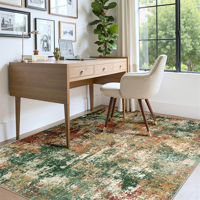 Washable Area Rugs 7'x9' Non-Slip Modern Abstract Soft - Image 8