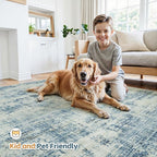 9x12 Area Rugs for Living Room Washable Rug: Anti-Skid Abstract Modern Living - Image 7