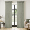 MIULEE Pinch Pleated Thick Linen Curtains 84 Inches Long 2 Panels by MIULEE