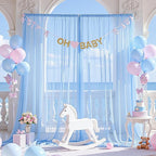 Baby Blue Tulle Backdrop Curtain - Image 3
