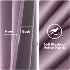 MIULEE Velvet Curtains Lavender Light Purple Elegant Grommet Thermal Insulated - Image 3