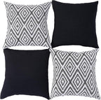 HPUK Decorative Throw Pillow Covers Set of 4 Geometric Design Linen Cushion - Image 2