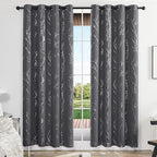 Deconovo Grey Blackout Curtains, Thermal Insulated Soundproof Drapes, 52 x 84 - Image 2