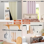 Curtain Rods No Drilling for Windows, 5/8 Inch Diameter Drapey Pole - Image 3