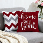 Hexagram Geometric Burgundy Pillow Covers 18x18 Set of 4, Decorative Outdoor - Image 2
