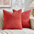Fancy Homi 2 Packs Red Big Decorative Throw Pillow Covers 24x24 Inch by Fancy+Homi