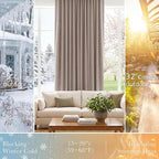 PONY DANCE Blackout Curtains Thermal Insulated Window Treatment Panels Room - Image 4