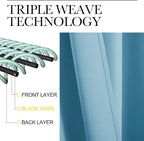 NICETOWN Blackout Curtains for Bedroom, Teal Blue, 1 Pair, 62 by 63-inch - Image 3