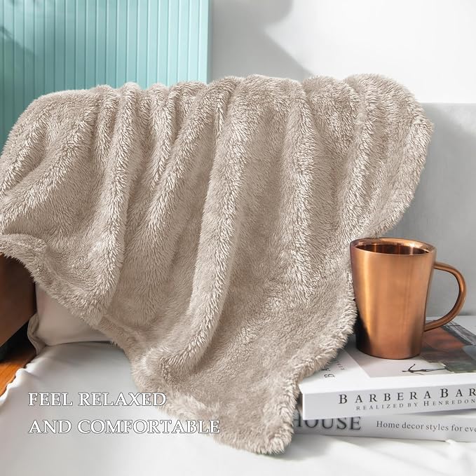 Exclusivo Mezcla Plush Fuzzy Fleece Throw Blanket Extra Large, Super Soft - Image 4