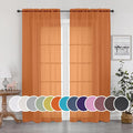 OWENIE Sheer Orange Curtains, Sheer Curtains 84 inch Length 2 Panels Set by OWENIE