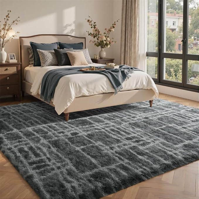 8x10 Ft Extra Large Shag Rugs for Living Room, Tie Dyed Ultra Soft Fluffy Furry - Image 8