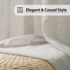FMFUNCTEX Linen Sheer Curtains for Bedroom, Rod Pocket 2 Panels Set - Image 8