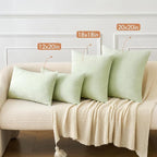 MIULEE Pack of 2 Spring Light Green Couch Throw Pillow Covers 18x18 Inch Soft - Image 4