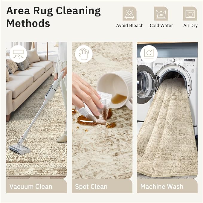 Soalmost Washable Area Rug 8x10, Large Soft Rugs - Image 8