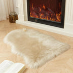 AMTOVO Faux Fur Rug, Fluffy Sheepskin Rug, Fuzzy Ultra Soft 2 x 3 ft Shag Rugs - Image 5