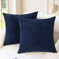 CaliTime Throw Pillow Covers Decorative 18 X 18 Inches Pack of 2 Cozy Chenille by CaliTime