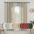 MIULEE Oatmeal Linen Curtains 72 Inch Length 2 Panels by MIULEE
