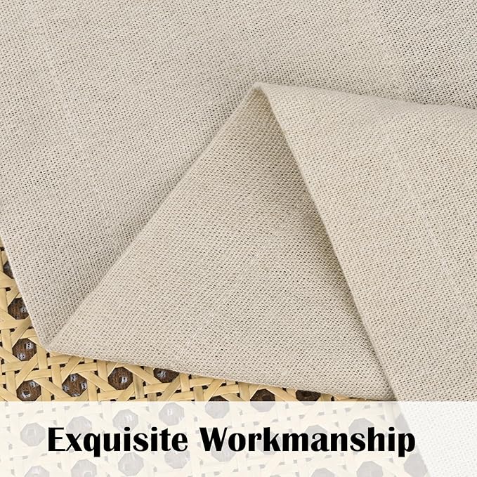 FRAMICS Farmhouse Valance Curtains, Boho Cotton Linen Kitchen Valance, Rustic - Image 6