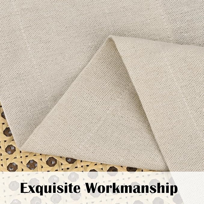 FRAMICS Farmhouse Swag Curtain, Boho Cotton Linen Valance Curtain, Rustic - Image 3