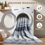 Nakagishi 10x14 Area Rugs Living Room: Washable Boho Large Neutral Modern Soft - Image 2