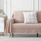 BOURINA Pink Throw Blanket 50 x90 Inches Throw Textured Solid Soft Sofa Throw - Image 2
