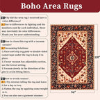SERISSA Washable Rugs 8x10 Area Rugs, Large Non-Slip Boho Living Room Rug - Image 2