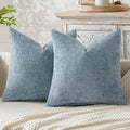 MIULEE Pack of 2 Couch Throw Pillow Covers 18x18 Inch Coastal Smoke Blue Modern by MIULEE