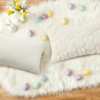 decorUhome Easter Bunny Pillow Covers 12x20 Inch Set of 2, Soft Plush Faux Wool - Image 6