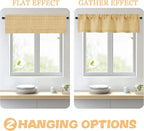 OWENIE Gold Valances for Windows 1 Pcs, Light Filtering Textured Farmhouse - Image 5