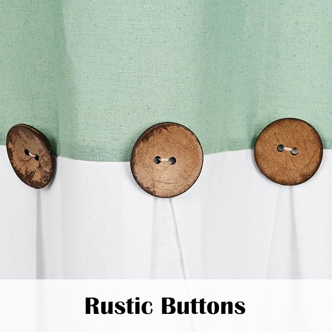 FRAMICS Farmhouse Valance Curtains, Boho Cotton Linen Kitchen Valance, Sage - Image 4