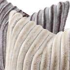 decorUhome Cozy Faux Fur Throw Pillow Covers 24x24 Set of 2 Decorative Soft - Image 2