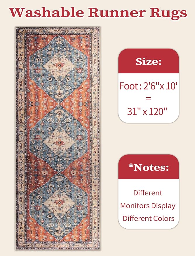 SERISSA Boho Washable Runner Rug - Image 6