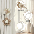 KLOGTSIND Flower Curtain Tiebacks, 4 Pack Boho Curtain Ties Elegant DIY Curtain - Image 3