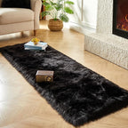 AMTOVO Faux Fur Rug, 2 x 6 ft Runner Area Rugs - Image 3